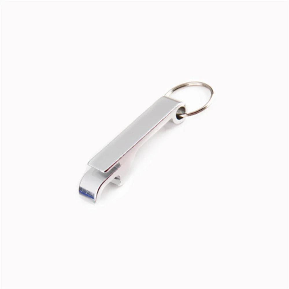 Multifunctional aluminum alloy bottle opener with keyring attachment